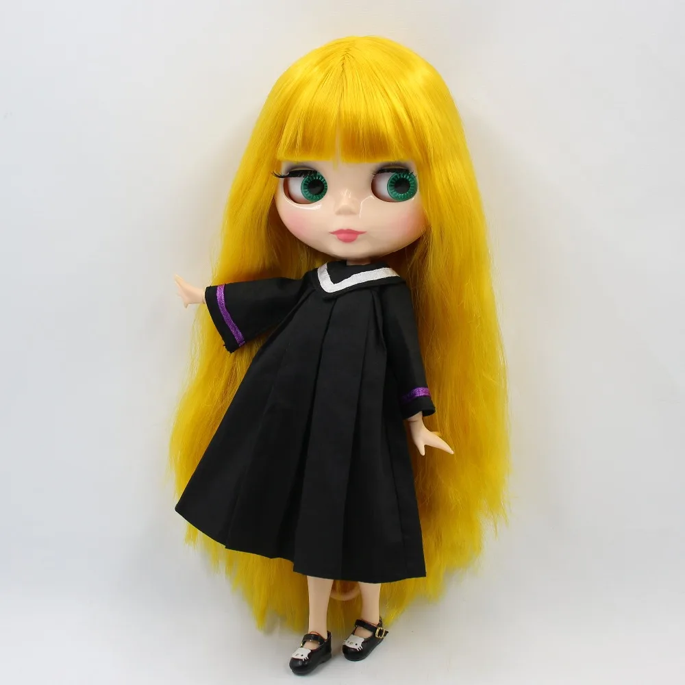 Ледяная кукла DBS Blyth 1/6 bjd сустав тело белая кожа 30 см 280BL3038 жёлтые волосы голые