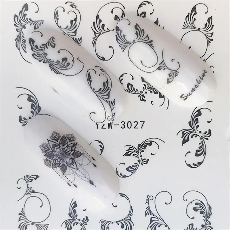 YZW-3027 32 дизайна, Водные Наклейки для ногтей, узор мечты, переводная наклейка, фламинго, фрукты, украшение для ногтей - Цвет: YZW-3027