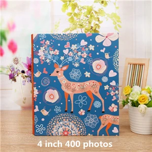 4/6 дюйма 200/400 шт interleaf Тип ноутбук альбом для Polaroid фото книги дети DIY милые печати детей Скрапбукинг подарок - Цвет: 4inch Sika deer