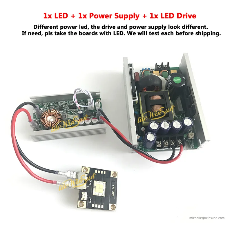 Litewinsune SSD-90 SST-300 YYT-320 высокое Мощность излучатель светодиодный "Сделай сам! светильник источник радиатора светодиодный привод Питание аксессуары - Цвет: 1LED 2BOARD 150W