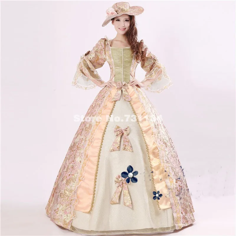 Noble Royal Palace Marie Antoinette Civil War Medieval Renaissance Victorian Ball Gown Costume Southern Belle Dress | Женская одежда