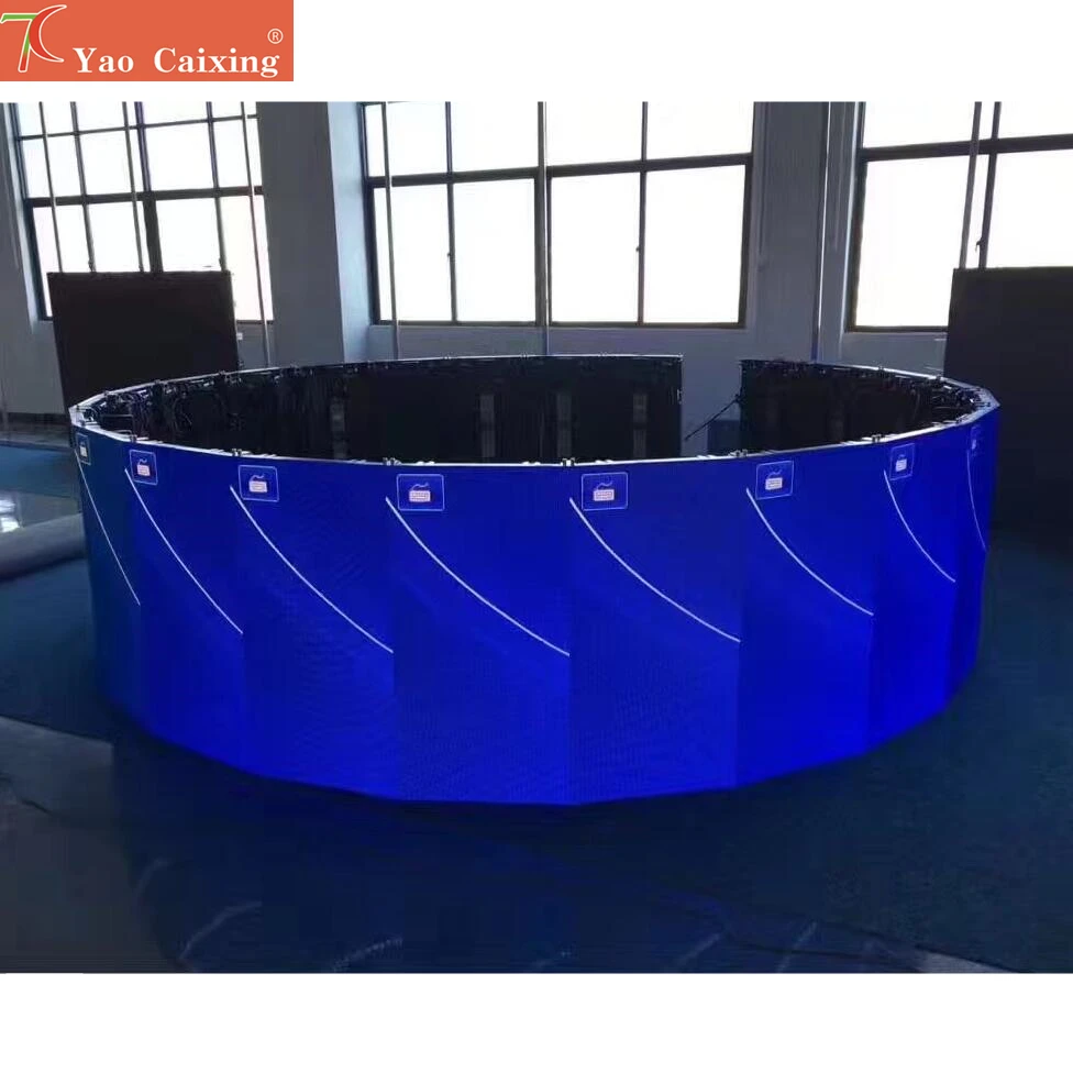 

Curve screen P3.91 indoor full color aluminum cabinet circle display rental screen P3.91 rgb smd dot matrix hub75 video display