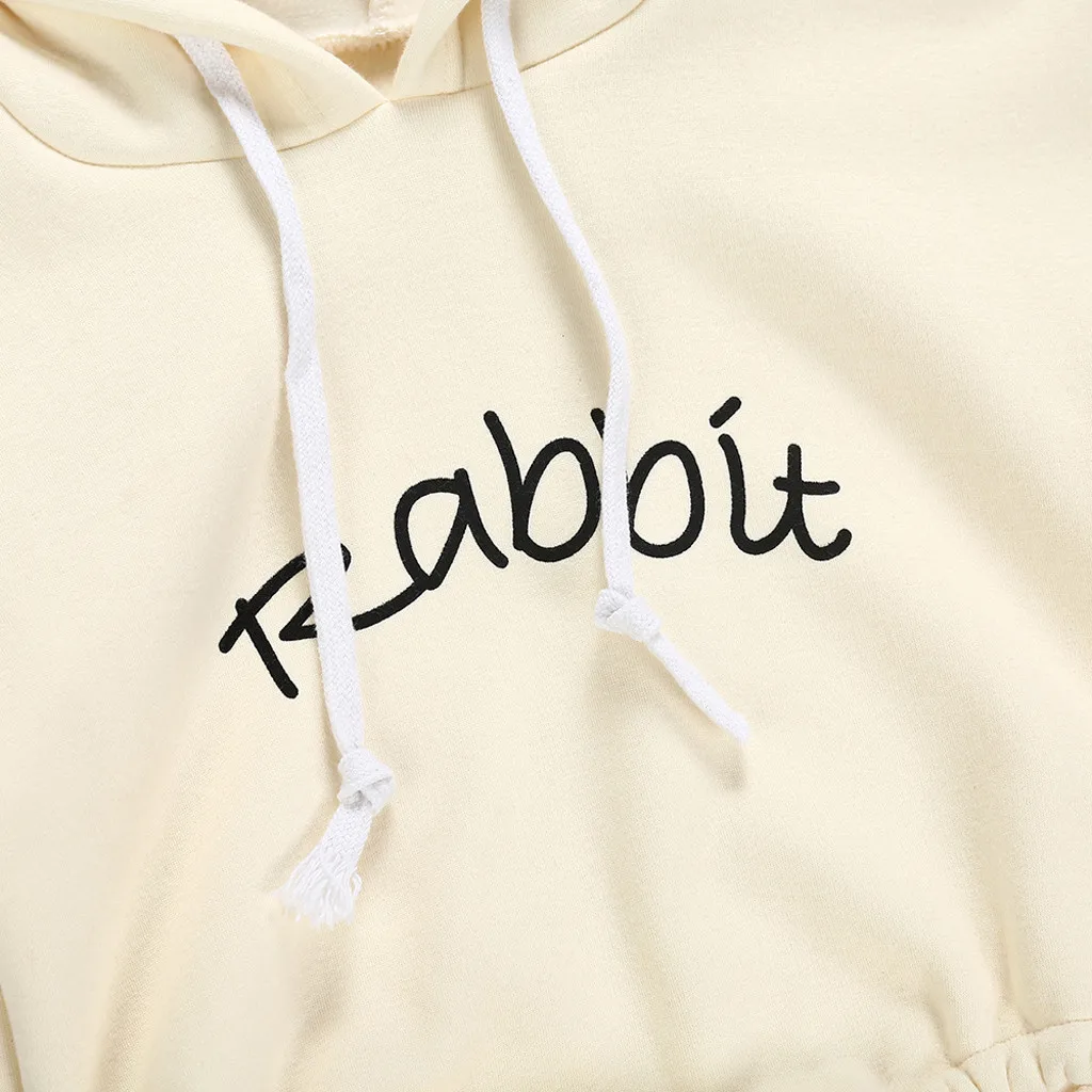 Todder Kid Baby Girl Boy Rabbit Style Letter Sweatshirt Tops Romper Pullover Bodysuit Winter