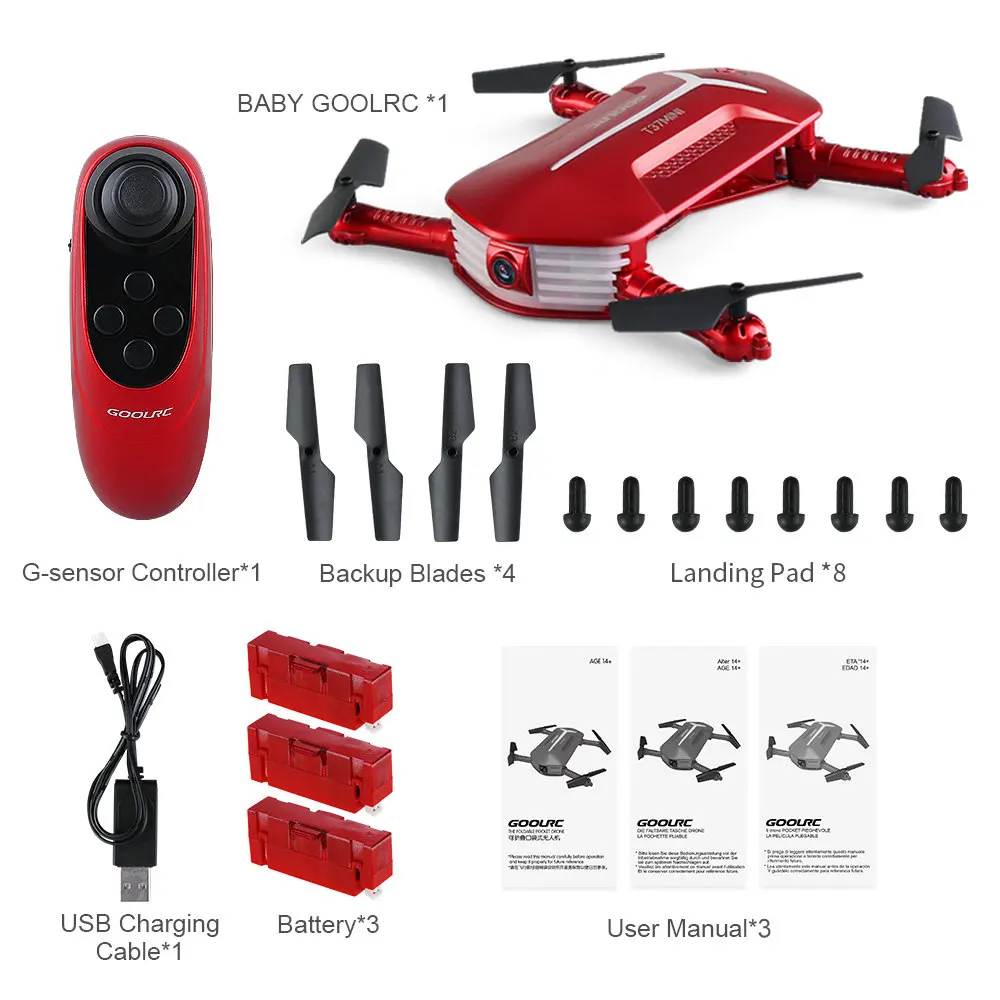 Набор T37 H37 6-Axis Gyro WI-FI FPV 720P HD Камера Дрон для селфи Mini дроны складной Дрон RC Карманный Дрон-Квадрокоптер с дистанционным управлением и аккумуляторы для игрушек - Цвет: three batteries