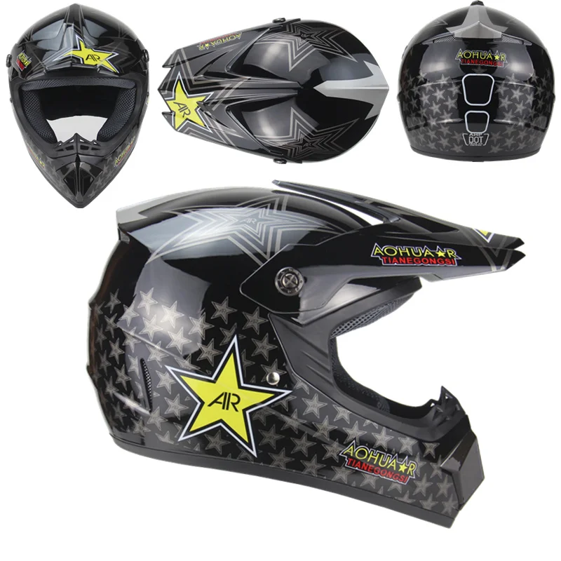 Bright Black 2 Внедорожный мото rcycle взрослый Мото Кросс шлем ATV Dirt bike горные MTB DH гоночный шлем кросс шлем capacetes DOT moto - Цвет: Bright Black 2