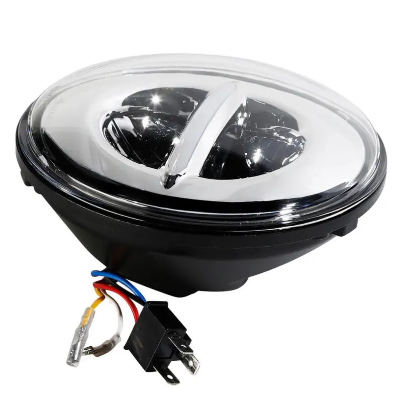 Мотоцикл 5-3/4 5,7" Круглый проектор светодиодный налобный фонарь для Harley Touring модели Dyna Bad Boy Softail Sportster 883 1200