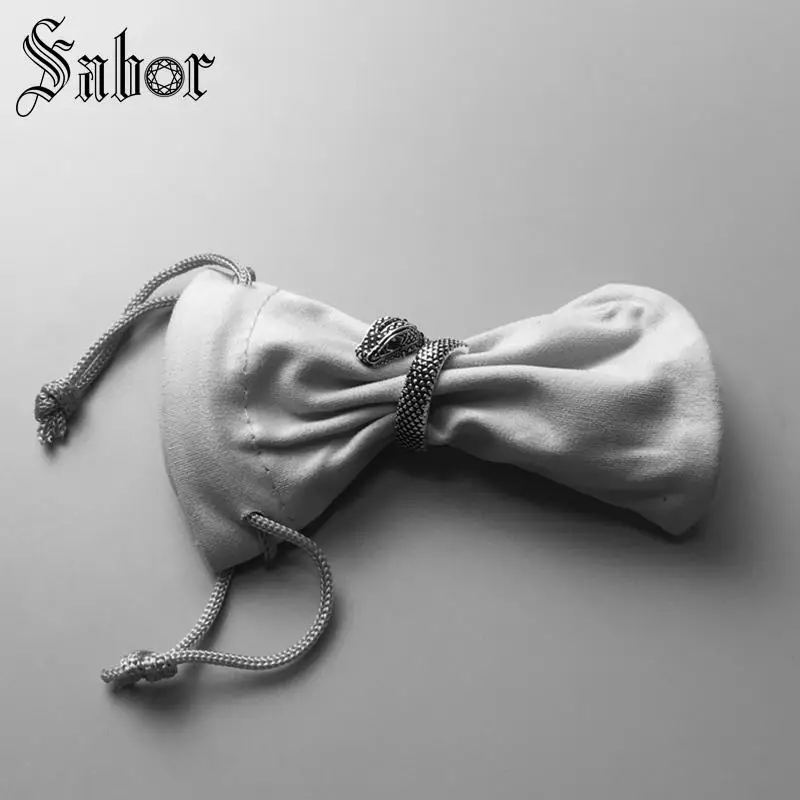 Обручальные кольца в виде змеи с черным фианитом модные ювелирные изделия