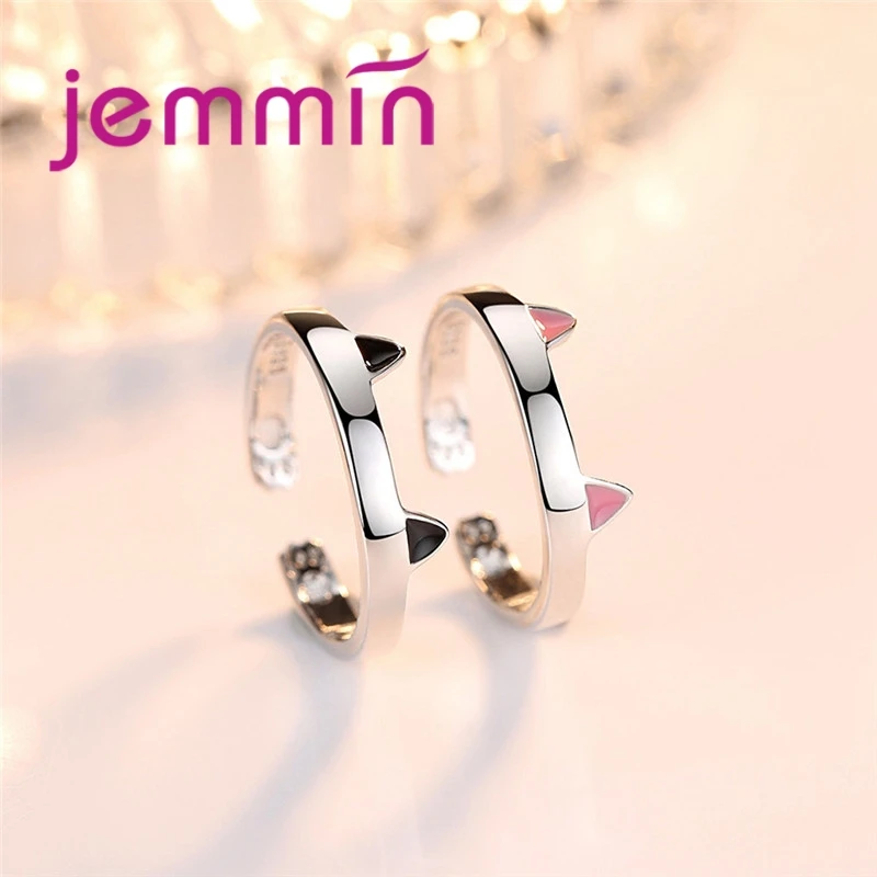 Exquisite Lovely Cat 925 Sterling Silver Needle Animal Opan Finger Rings for Women Fashion Jewelry Best Lovly Gift |