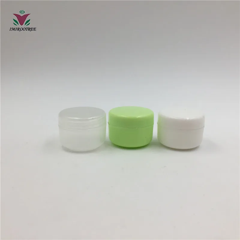 

100pcs 10g Empty Makeup Jar Pot Refillable Sample bottles Travel Face Cream Lotion Cosmetic Container White