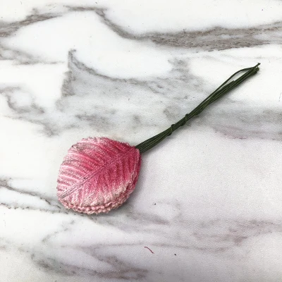 pink HINDJEF тычинки diy ручной моделирования цветок листья шелковой ткани листья розовые листья декоративный венок стены Искусственные цветы - Цвет: pink