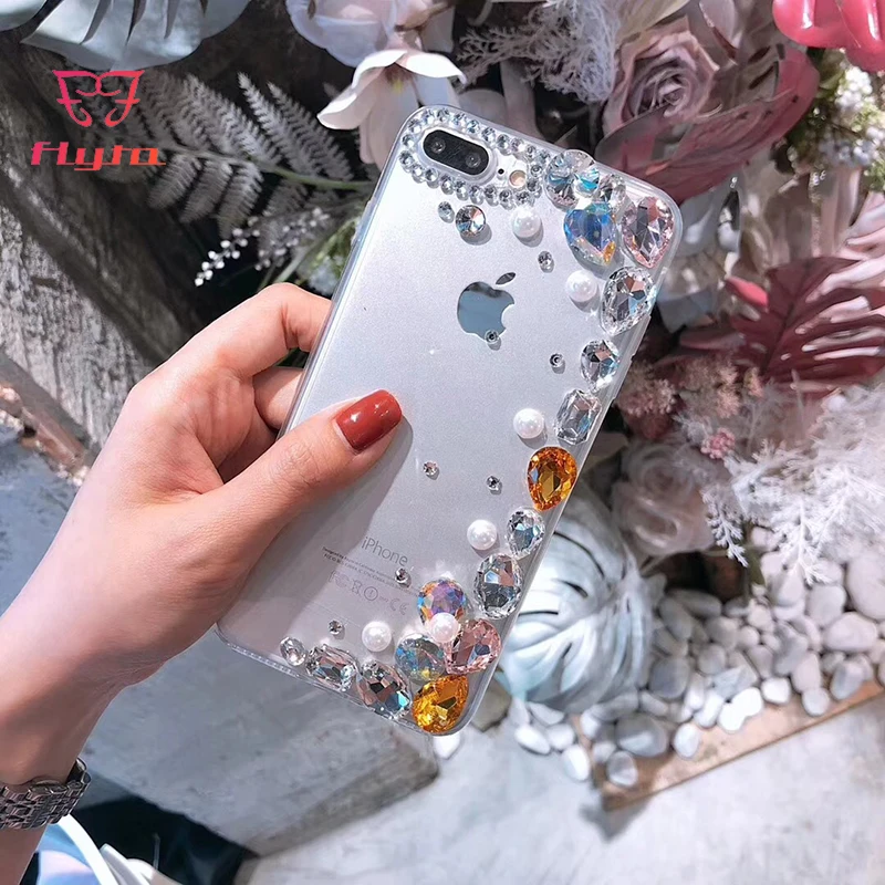 Чехол FlyTo для IPhone 7 8 Plus чехол со стразами телефона 6 6S X XR XS MAX | Мобильные телефоны и