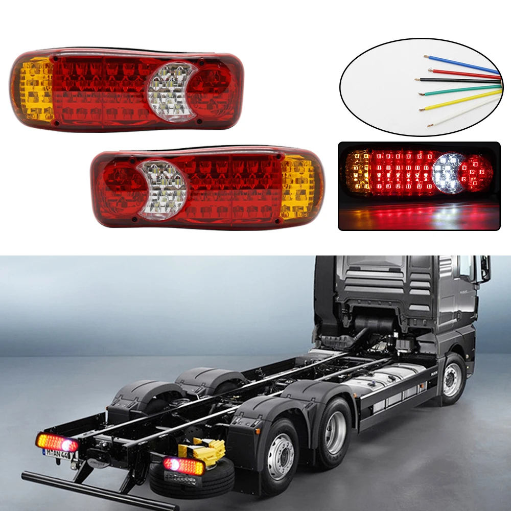 Set 46 Led Rear Tail Lights Truck Lorry Trailer Tipper Chassis 12v | Light System