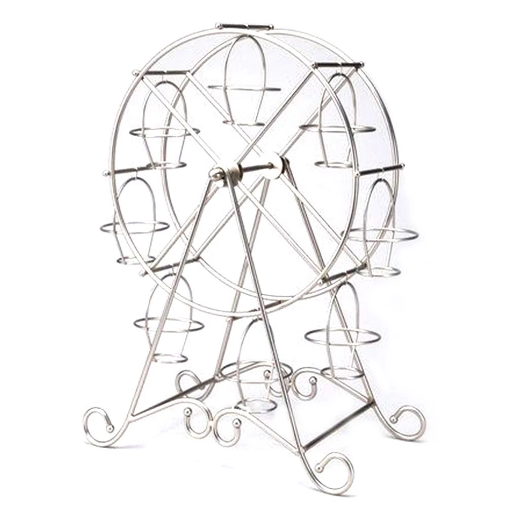 Алюминиевый Сплав Колесо обозрения Кекс Дисплей Стенд держатель 8 чашек торт