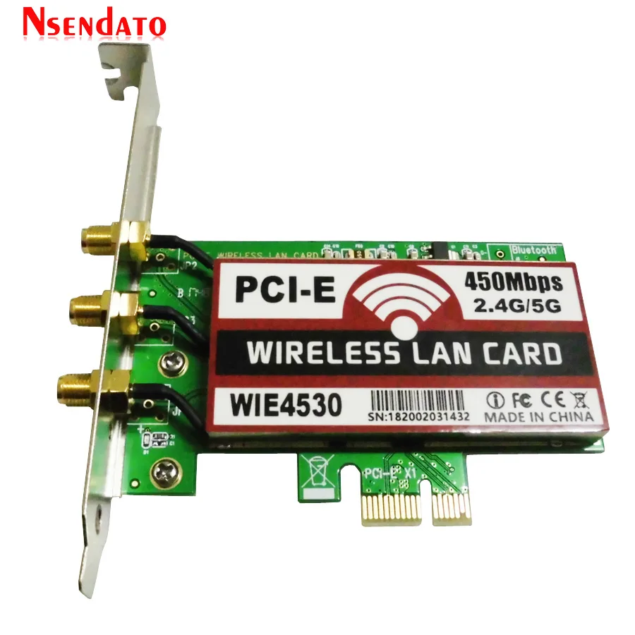2 4G/5G 450 Мбит/с PCI-e Двухдиапазонная AP Беспроводная Lan Wi-Fi PCI Express карта WLAN адаптер