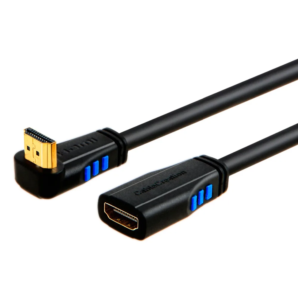 HDMI Удлинительный кабель с углом вверх 270 градусов 4K (60Hz) 2 0 папа к женскому кабелю 3D