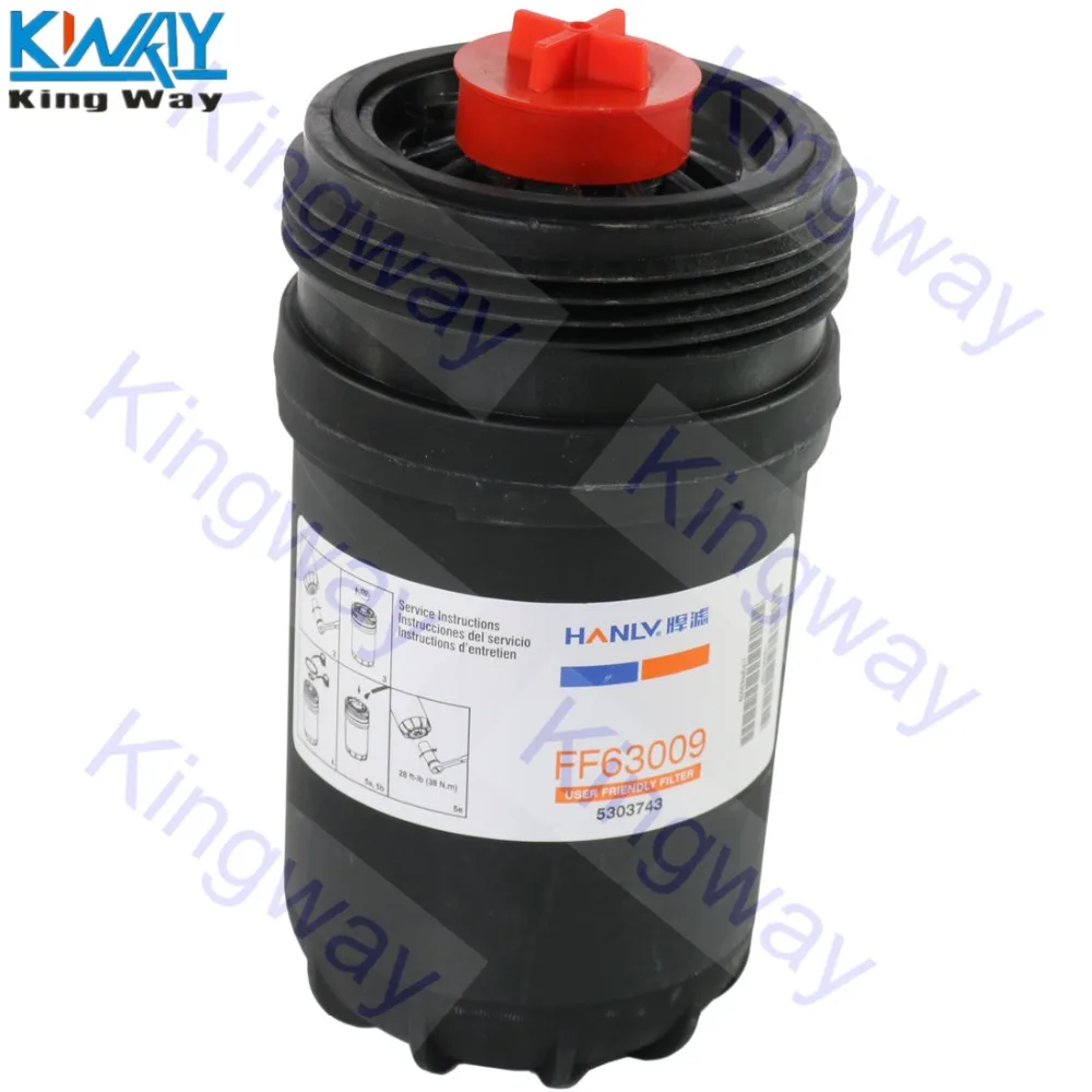 Бесплатная доставка King Way FF63009 заменяет двигатели Cummins топливный фильтр 5303743 FH22168