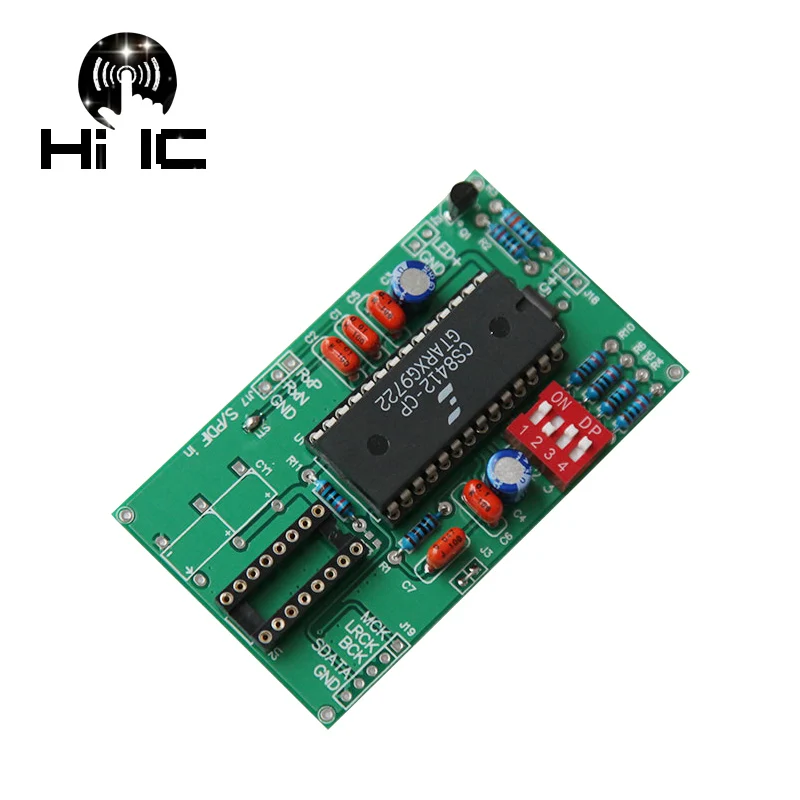 Плата цифрового приемника оливкового CS8412 SPDIF коаксиальный приемник к IIS/I2S |