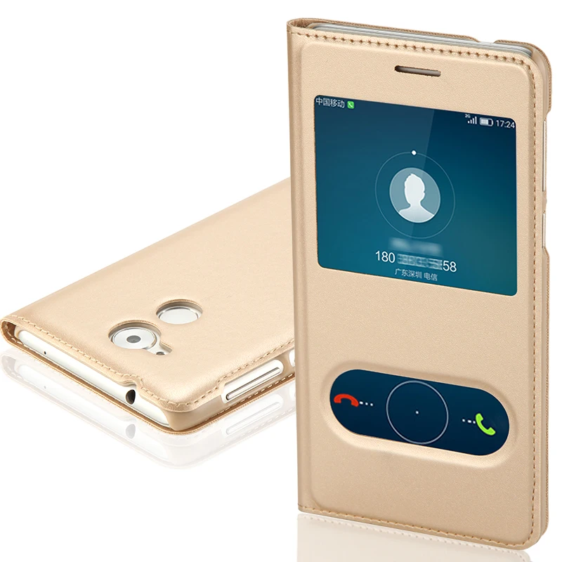 Умный чехол для Huawei Nova откидной Роскошный из искусственной кожи деловой P9 Lite