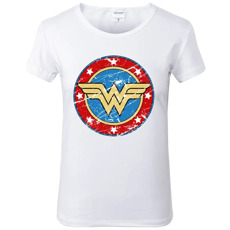 

Casual Tops Tee Women's T Shirts Wonder Women Printed Women T Shirt Cool Soft Short Sleeve T-shirts for Super Girl Summer