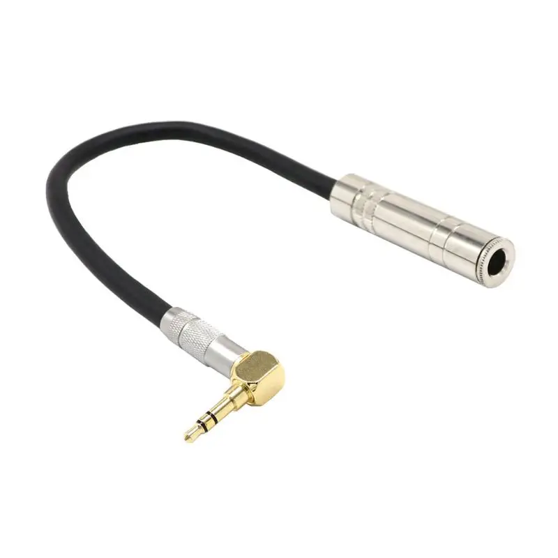 6 35 мм гнездо стерео 3 5 штекер Jack Hifi Mic аудио удлинитель короткий 90 градусов