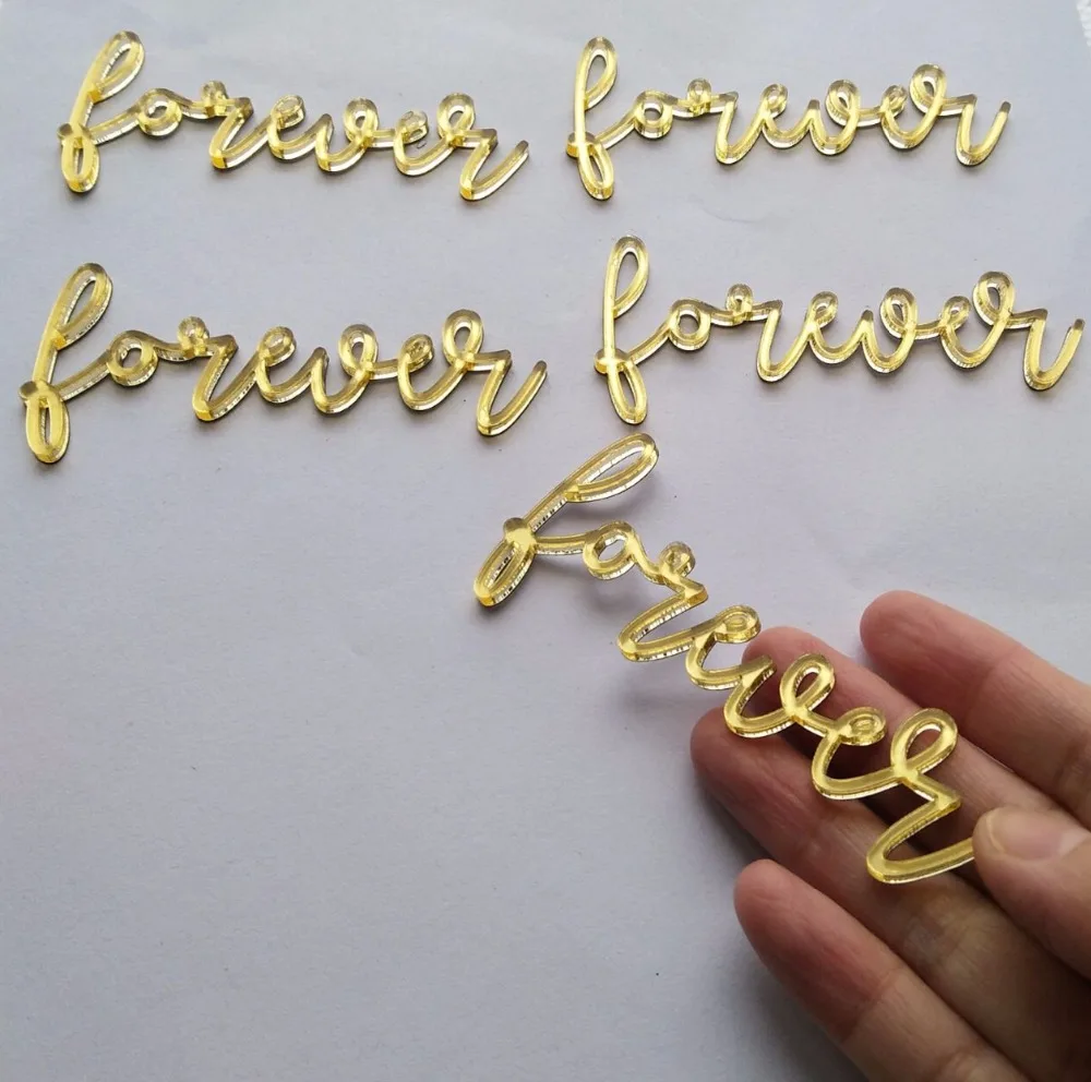 Мини Зеркальная Наклейка MEYA FOREVER с английскими буквами милая на стену для