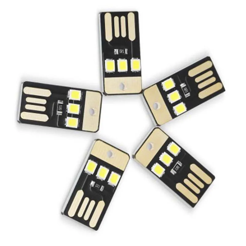 5 шт. Портативный Ночной Кемпинг Eqpment USB power 3 светодиодный светильник 2835 фишек карманная карточная лампа светодиодный брелок USB светильник ультра низкая мощность