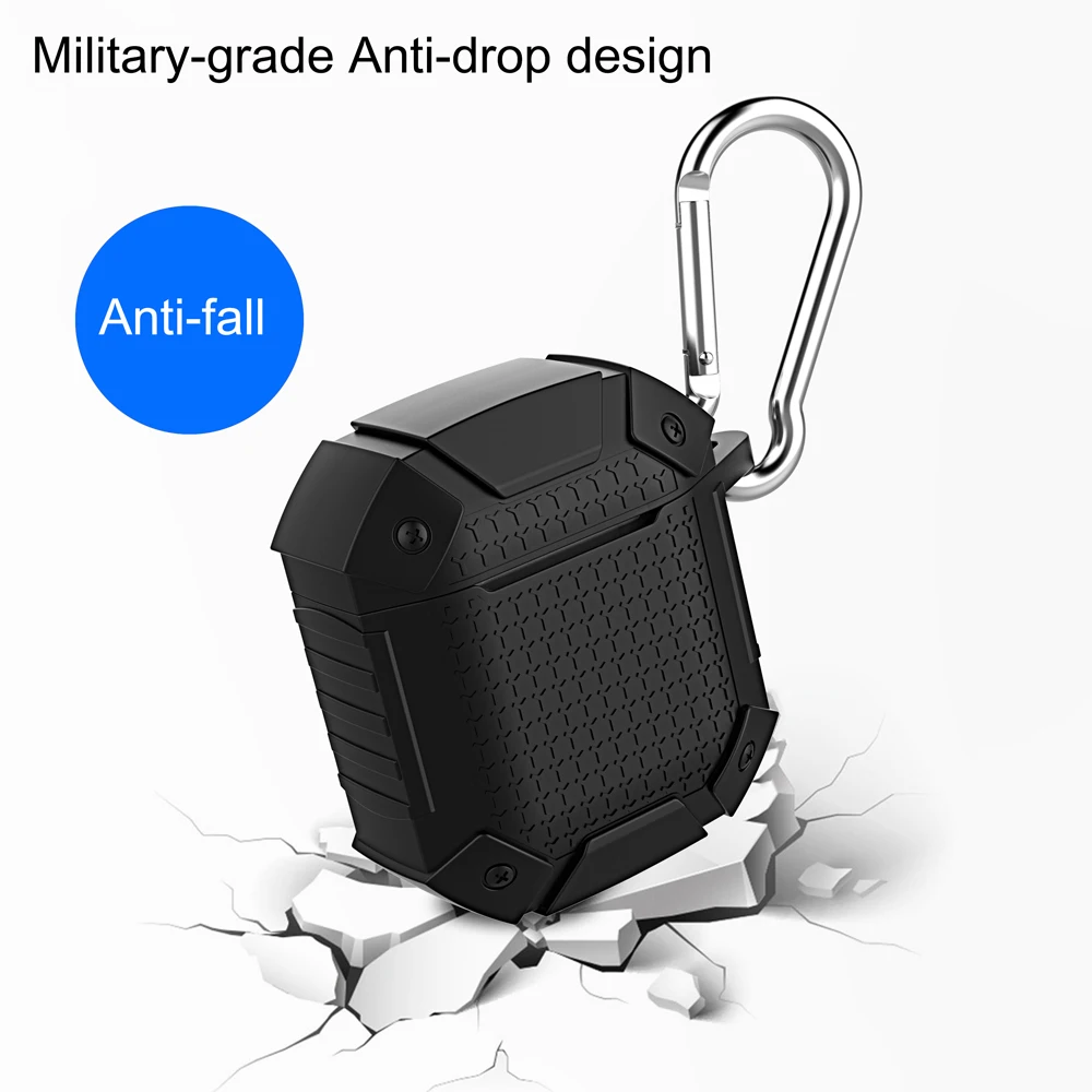 Для AirPods зарядный чехол водонепроницаемый защитный Ударопрочный силиконовый