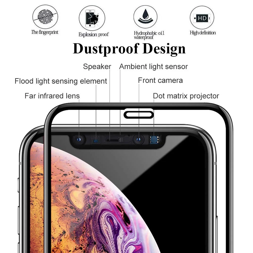 Закаленное защитное стекло для iPhone 11 7 X XR защита экрана 6 XS Max Pro 8 Plus 6S