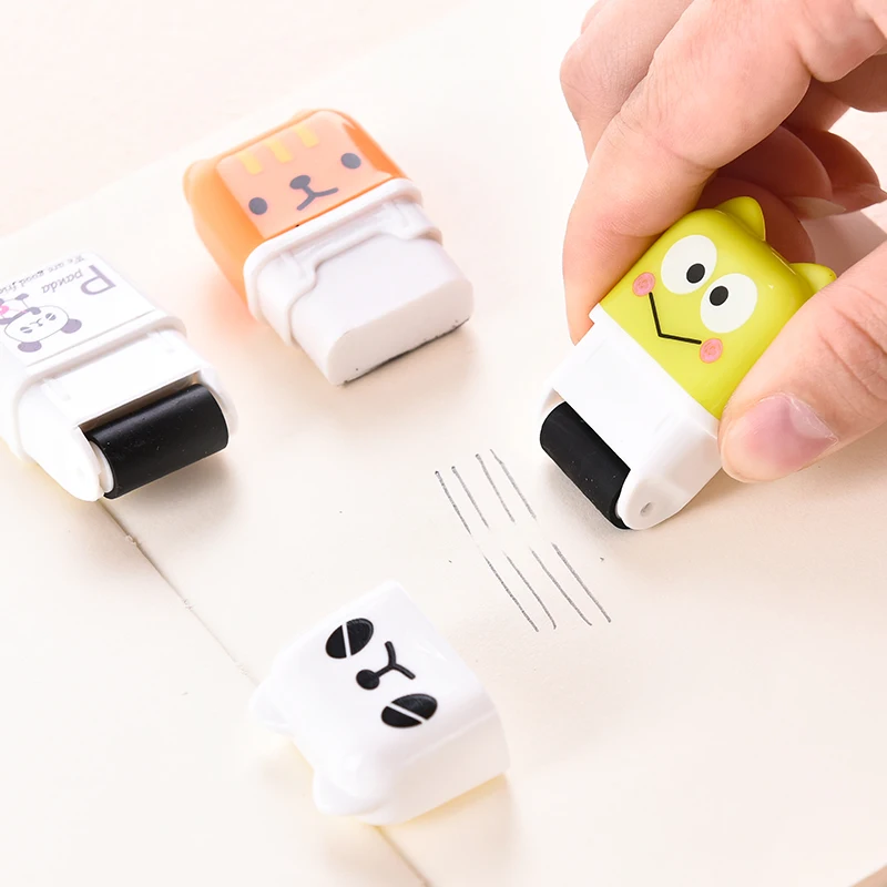 1 шт. Новая креативная Новинка ролик ластик милые Мультяшные ластики на открытом
