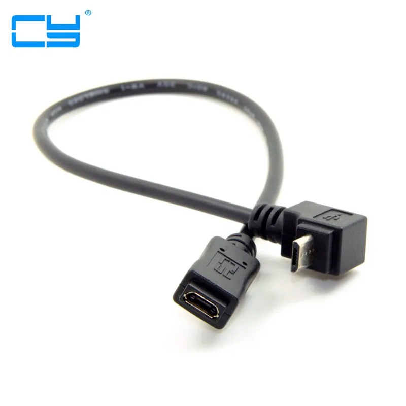 

Up Direction 90 Degree Angled Micro USB 2.0 5Pin Male to Female Extension Cable for Cell Phone Tablet