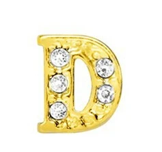 Алфавит A-M с надписью сделай сам плавающий медальон золотого цвета со стразами 20