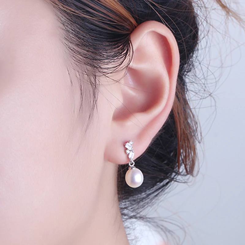 Серьги-гвоздики длинные из серебра 925 пробы 8-9 мм | Украшения и аксессуары