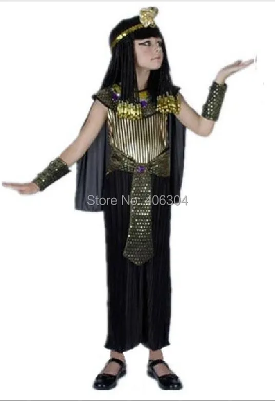 Бесплатная доставка Детский карнавальный костюм египетского фараона для