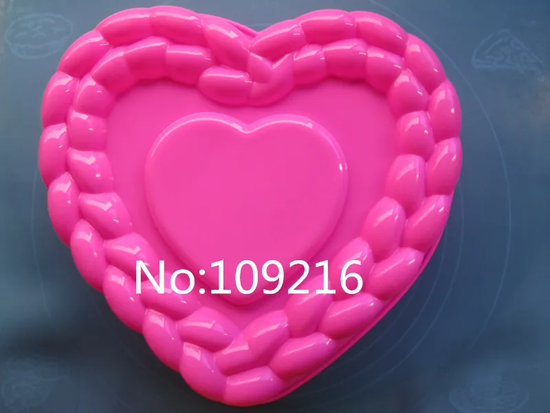

1pcs Big Love Green Good Quality 100% Food Grade Silicone Cake/Pizza/Bread Baking Pan DIY mold