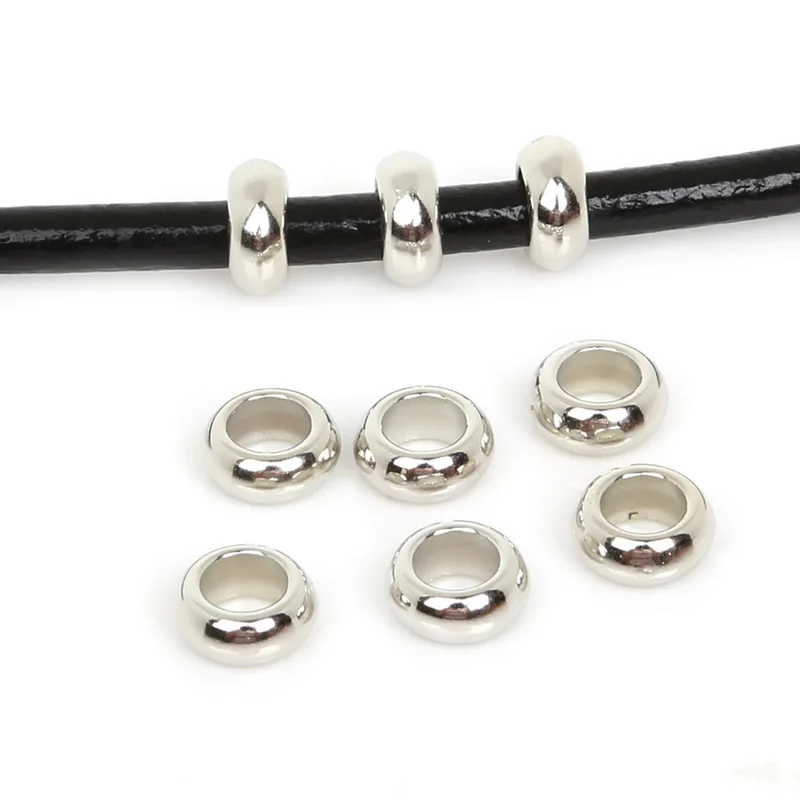 Wholesale 150pcs/lot CCB Dia 10/12mm Height 4.5mm hole 5mm spacer jump rings European ring Beads Fitting DIY charms Bracelet | Украшения и