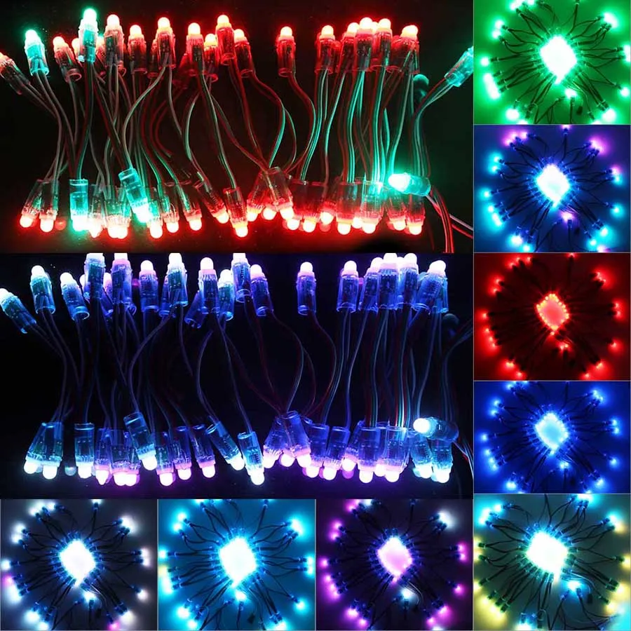 50 шт./лот 12 мм WS2811 RGB светодиодный модуль строки света DC 5V водонепроницаемый