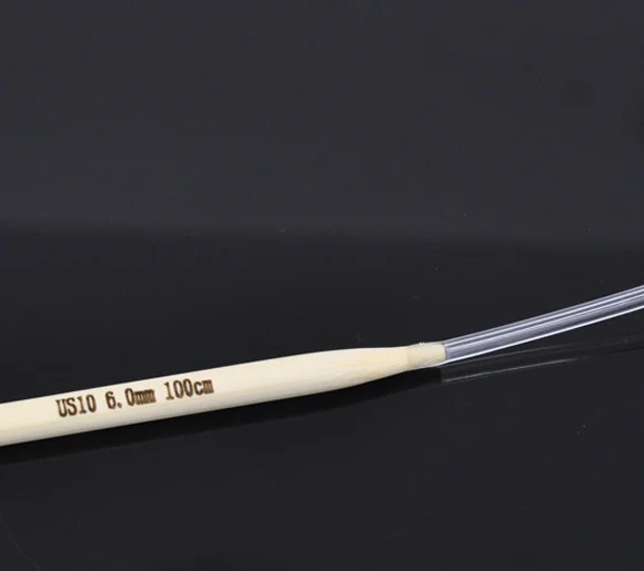 1 пара бамбуковых круглых вязальных игл 100 см (американский размер 10/6.0 мм)|needles