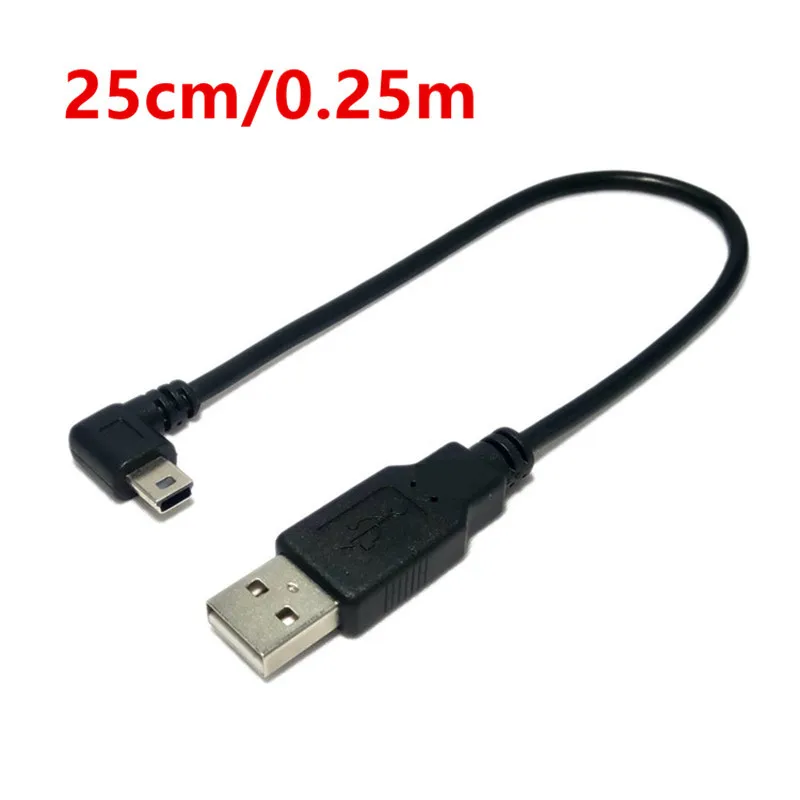 Кабель для передачи данных со штекером USB 2 0 и разъемом Mini B типа 5pin 90 градусов
