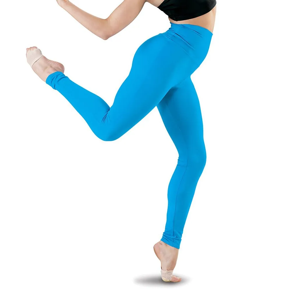 ICOSTUMES Womens  High Waisted Leggings Full Length Dance Pants Plus Size Lycra Spandex Waistband Elastic Waist Leggings