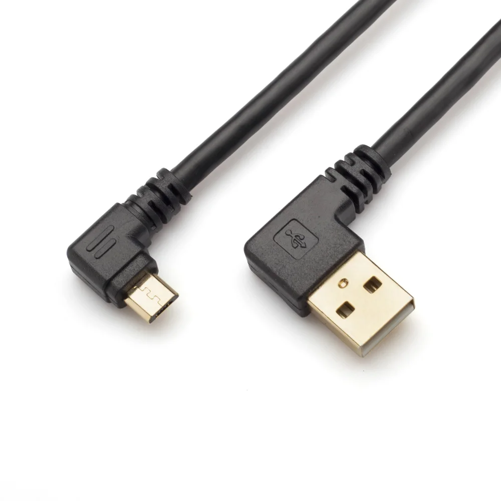 LBSC 1 пакеты 6 дюймов с золотым покрытием Micro USB кабель 15 см Длина Micro-B Мужской правый угол USB кабель синхронизации и зарядки Micro USB кабель