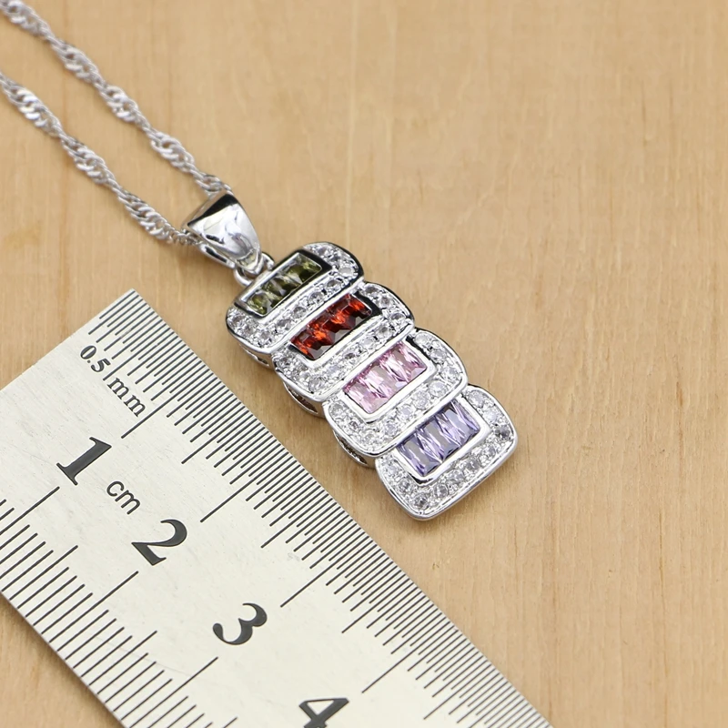 Серебро 925, свадебные ювелирные изделия, кубический цирконий, бусы, ювелирные наборы для женщин, свадебные аксессуары, серьги, подвески, кольца, ожерелье, набор