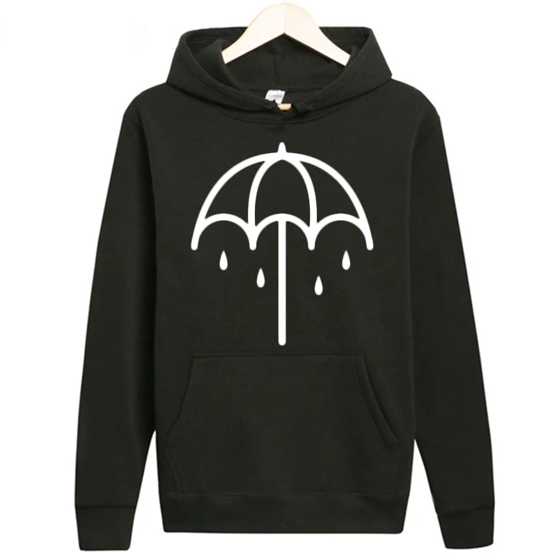 as the picture Causal Hip Hop Sudaderas Solid Color Cotton Long Sleeve Hoodies Men Clothes Bring Me The Horizon Print Funny Hoodies Men - Цвет: as the picture