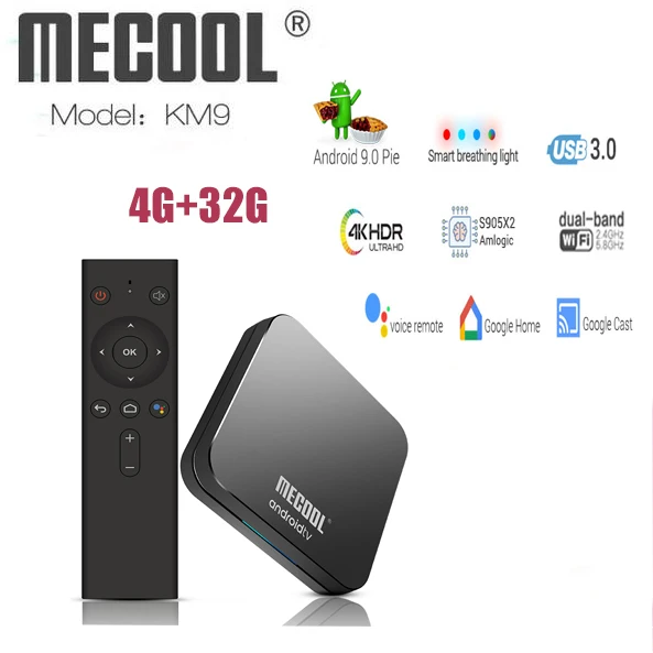 MECOOL KM9 ATV PRO Android 9 0 Smart TV Box S905X2 4 Гб DDR4 RAM 32 ROM 4K | Электроника