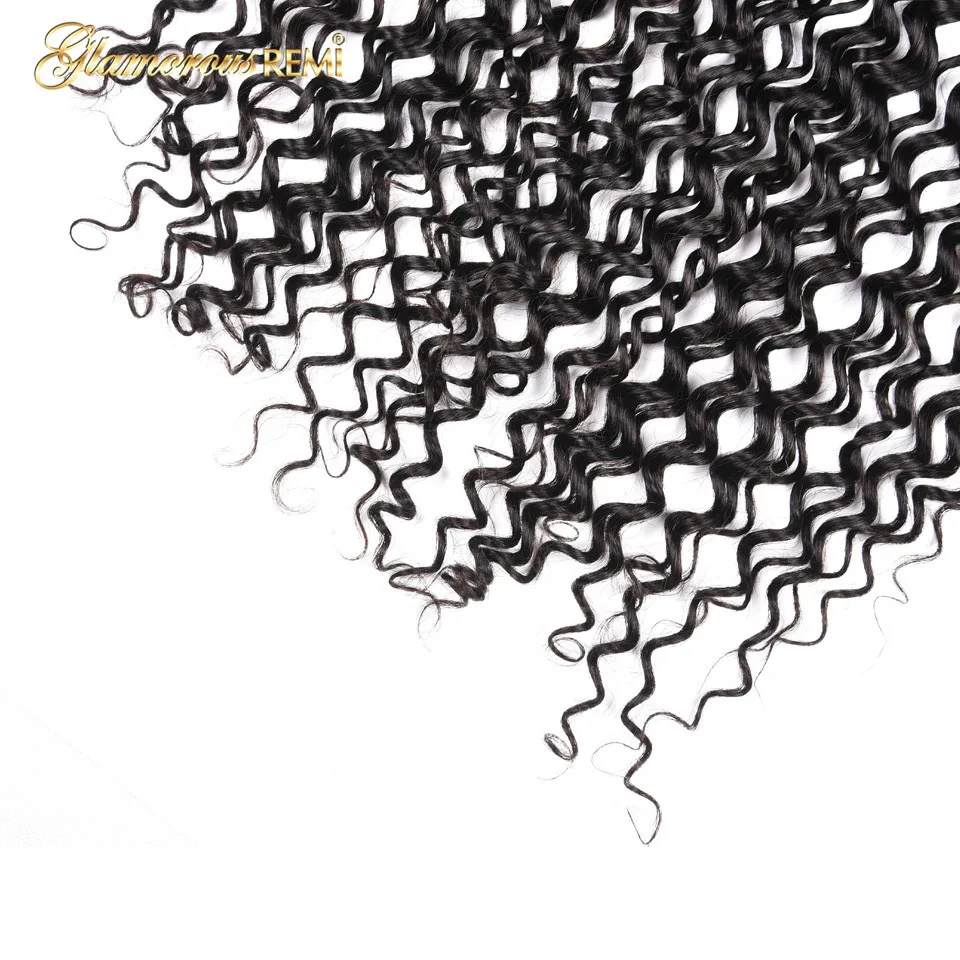 Перуанские волосы Jerry Curl 13*4 фронтальные remy предварительно сорванные Фронтальная