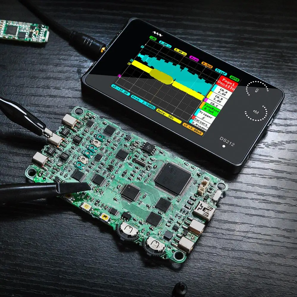 DS212 DSO Мини цифровой осциллограф 2 CH логический анализатор USB 8 &quotполноцветный TFT
