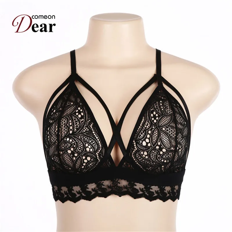 Comeondear бюстгальтер на бретельках RK80462 сексуальный кружевной Бюстье прозрачное
