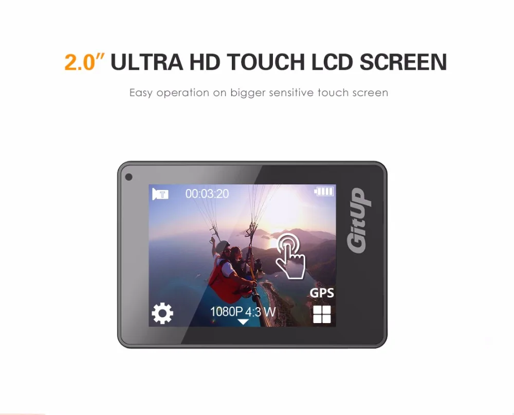 Новинка Gitup G3 Duo 2K 12MP 2160P спортивная экшн-Камера 2," сенсорный ЖК-экран Gyro 170 градусов портативная камера опционально gps Slave