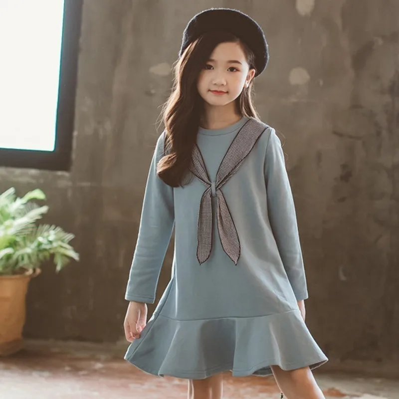 Velvet Teenage Girls Dress For Winter Baby Kids Dresses Autumn Girl Clothes Christmas Children Princess | Детская одежда и обувь