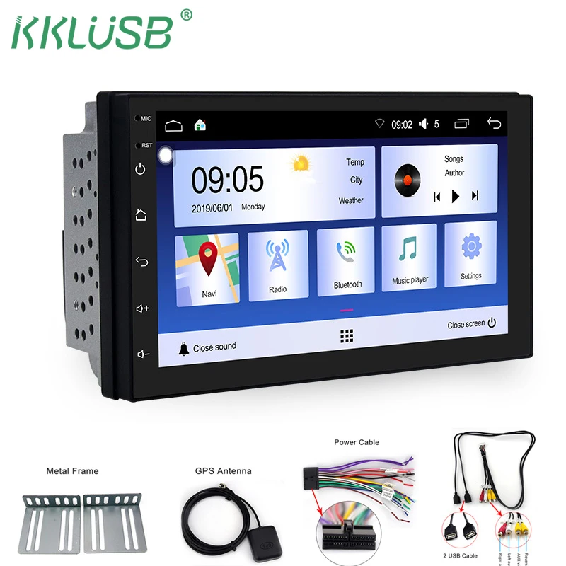 2din Android автомобильный Радио мультимедийный плеер авторадио 2 Din 7 ''gps wifi Bluetooth FM