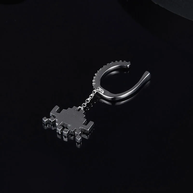 SLJELY 925 Sterling Silver SPACE SHOOTER Clip Earrings Without Piercing Micro Cubic Zircon CZ Ear Cuff for Women Luxury Jewelry | Украшения